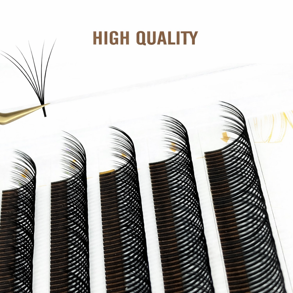 Natuhana 5D W lashes - D Curl - 0.07 Thickness - 8-14 Mix Length.