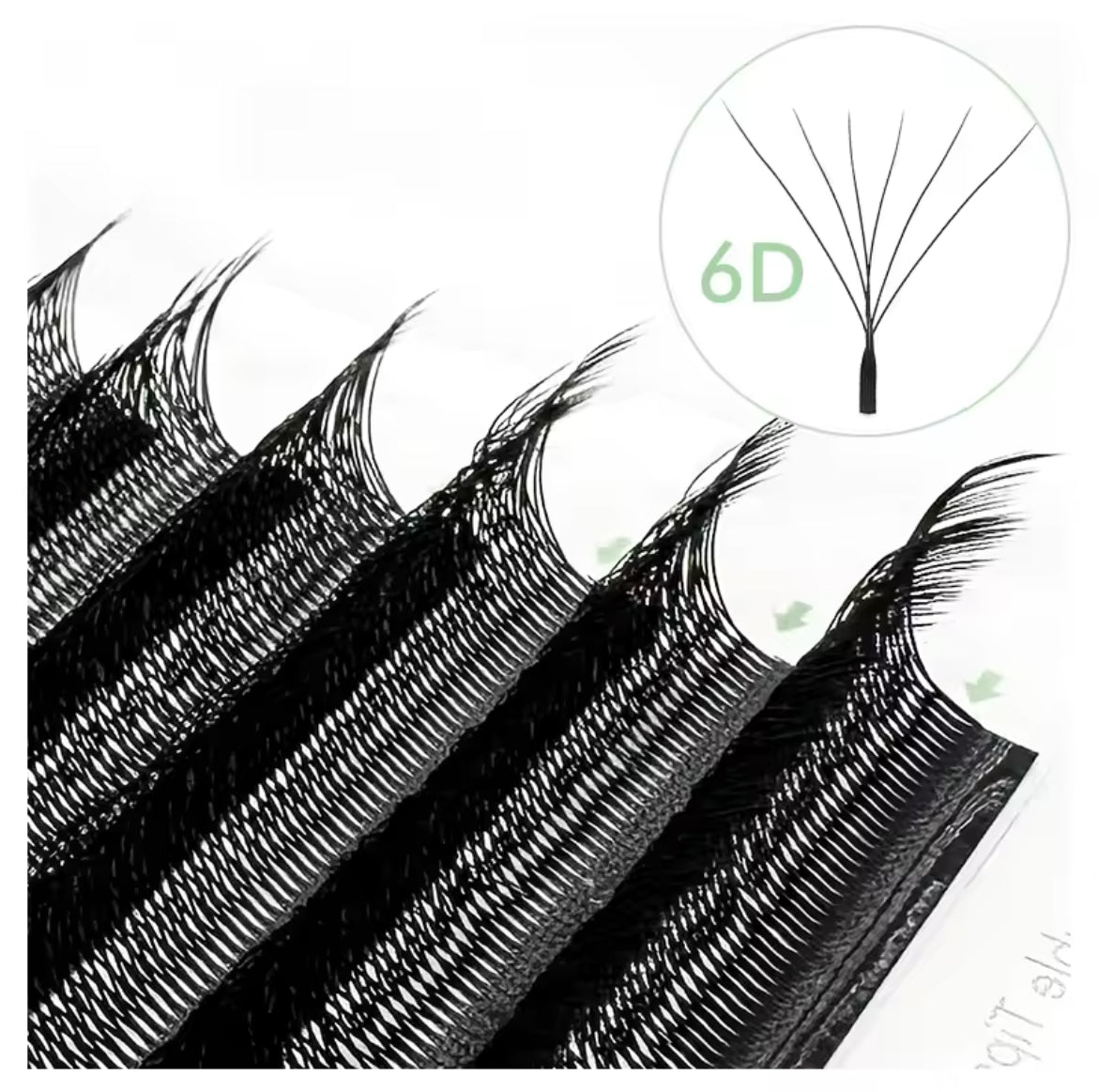 Natuhana 6D W lashes - D Curl - 0.07 Thickness - 8-14 Mix Length.