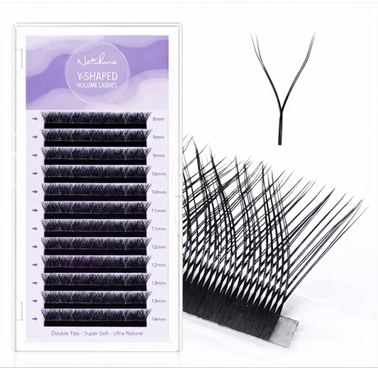 Natuhana YY lashes - D Curl - 0.05 Thickness - 8-14 Mix Length.