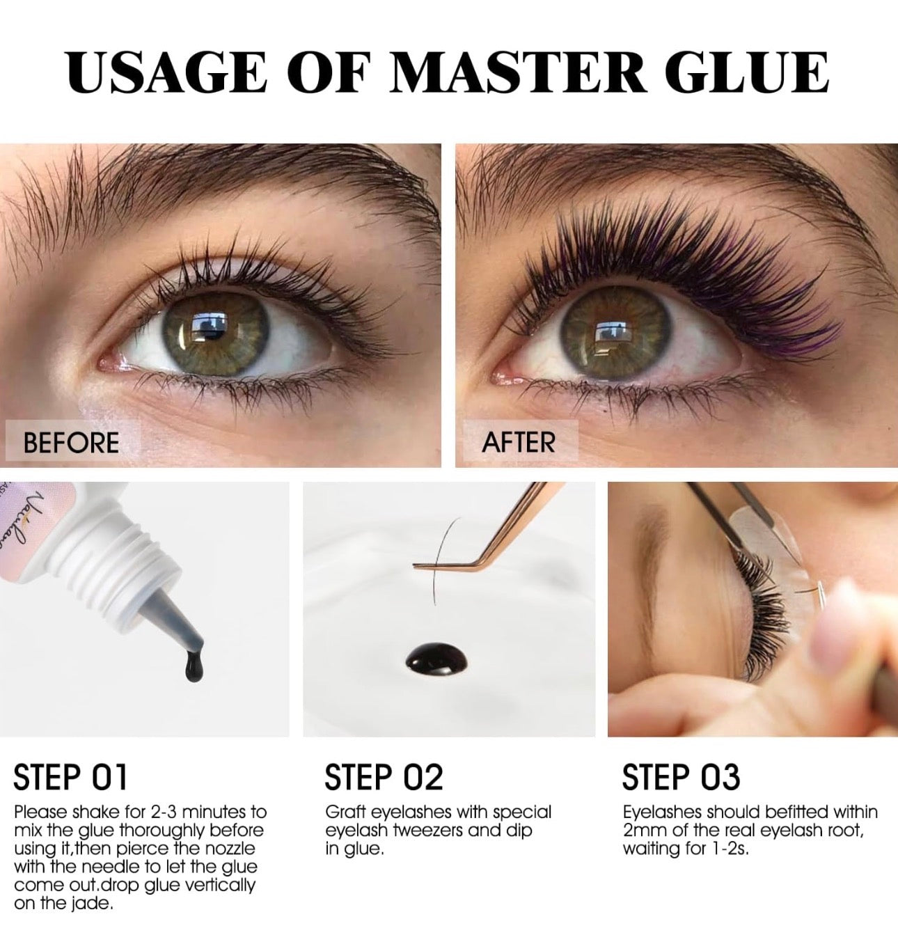 Eyelash Glue Perfect- 1S Light Purple (شفاف)