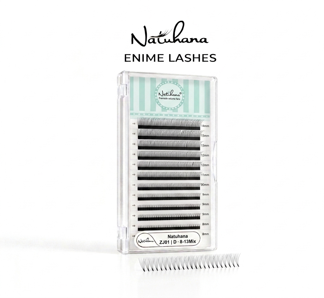 Natuhana Enime lashes - D Curl - 8-13 Mix