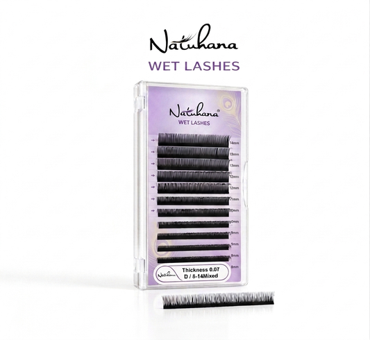 Natuhana Wet lashes - D Curl - 0.07 - 8-14 Mix