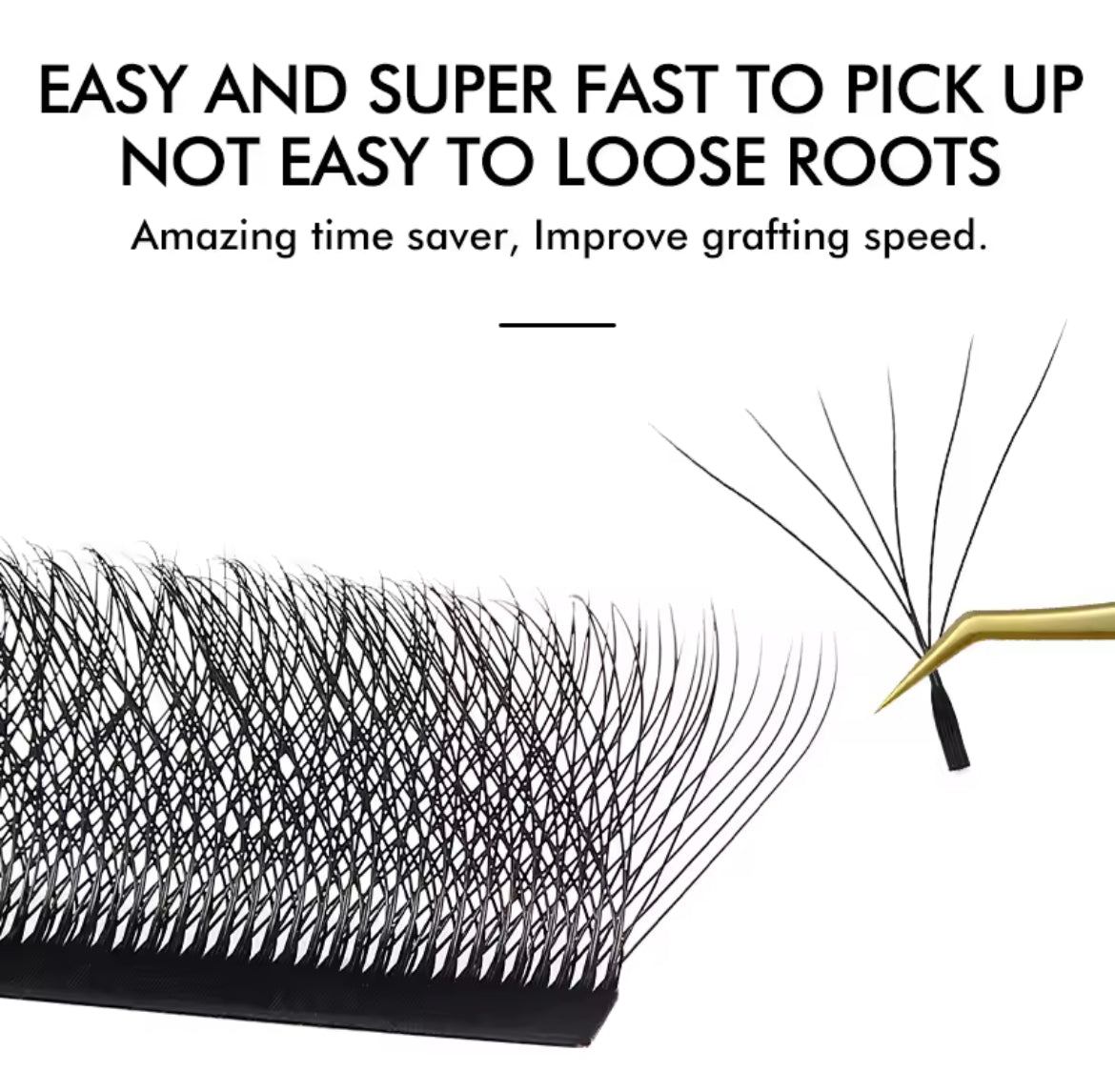 Natuhana 6D W lashes - C Curl - 0.05 Thickness - 8-14 Mix Length.