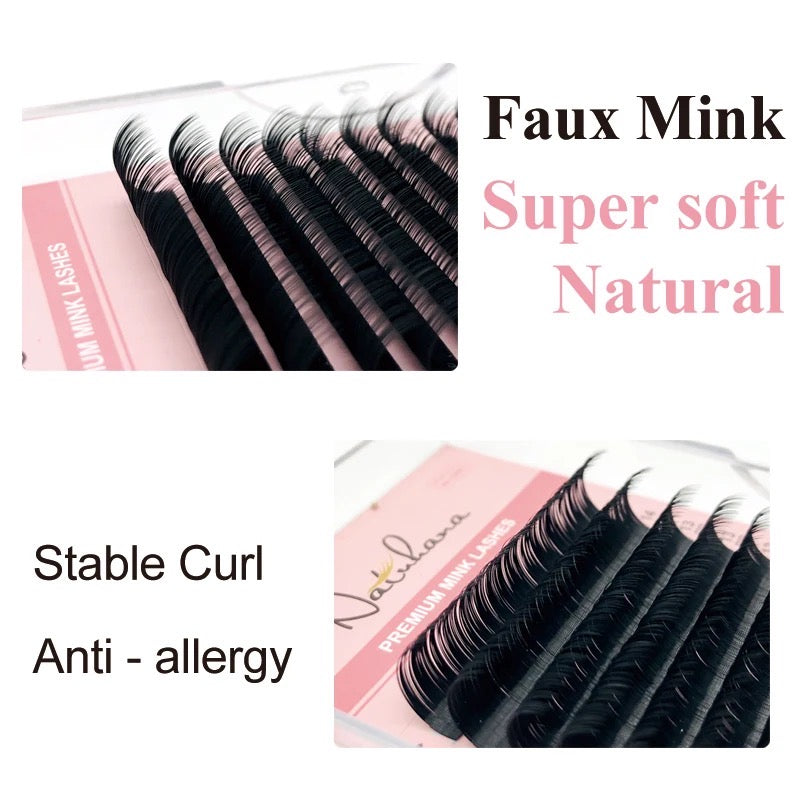 Natuhana Individual lashes - D Curl - 0.10 Thickness - 8-15 Mix Length.